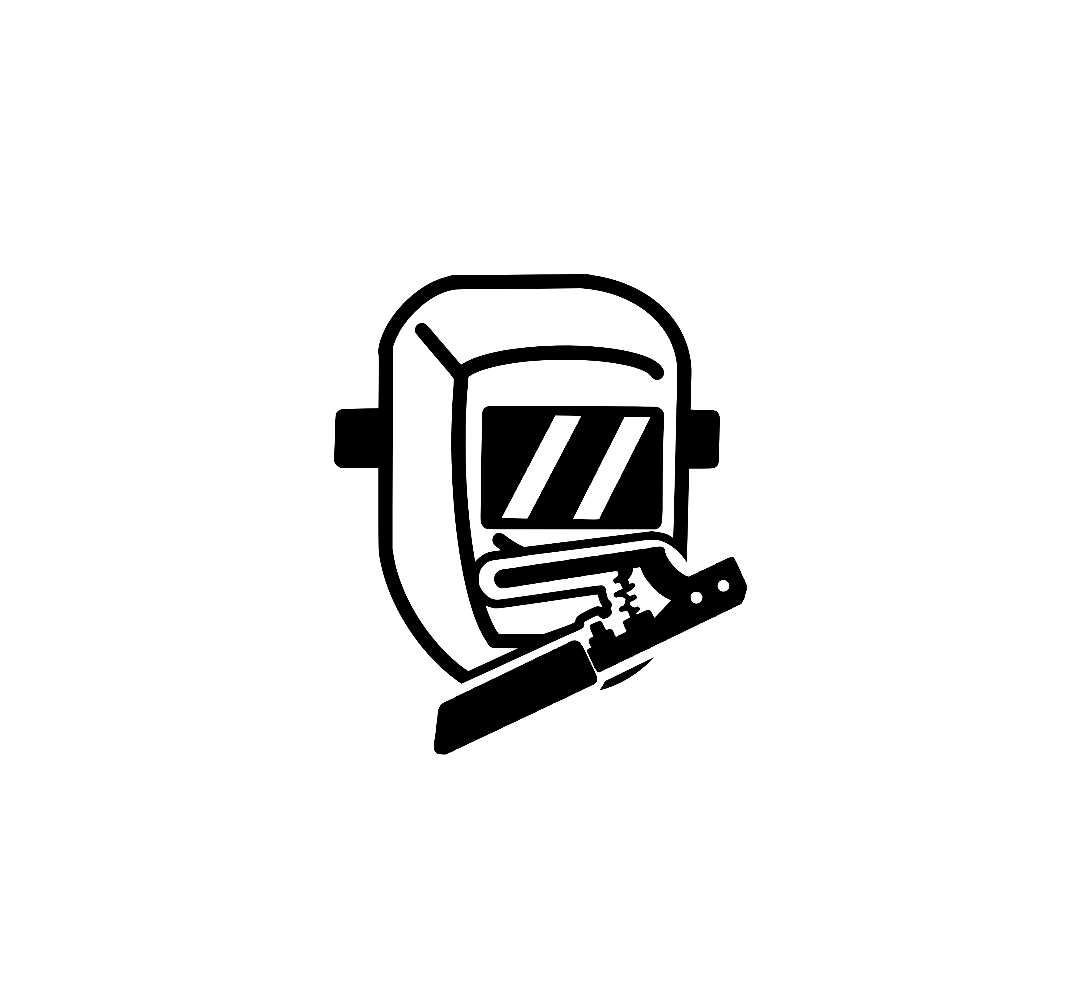 A stylized image of a welding helmet with the text: Elevated Welding and Designs, LLC
